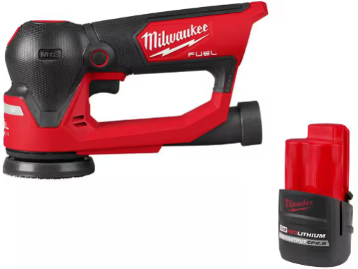 Milwaukee M12 FUEL 12V 3 in. Random Orbital Detail Sander with 2.5 Ah Battery