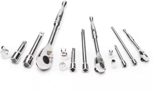 HUSKY 1/4 in., 3/8 in. and 1/2 in. Drive 72-Tooth Ratchet and Accessory Set (14-Piece) Deal