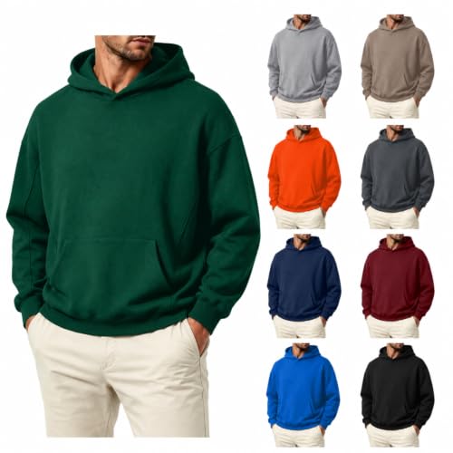 Men Plus Size Kangaroo Pocket Sweatshirt Deal