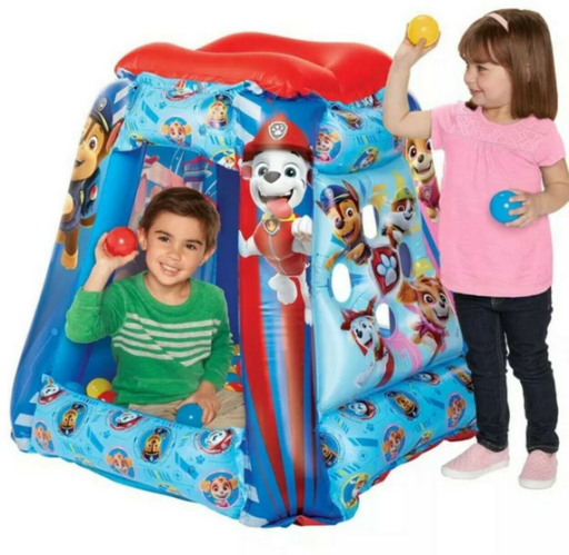 Character Preschool Indoor Inflatable Ball Pit Playland with 20 Soft Flex Balls
