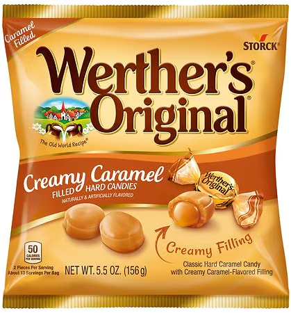 Werther's Original 5.5oz Candy or Caramel Popcorn 2-Pack