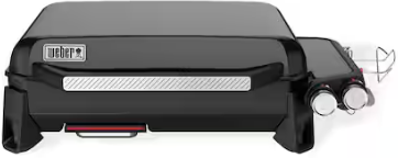 Weber Traveler Griddle 2-Burner 22" Portable Propane Flat Top Grill in Black