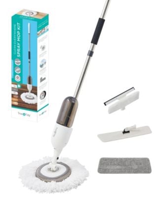 True & Tidy Spray-360 Clean Everywhere Spray Mop Kit w/ Flat, Round & Squeegee Heads Deal