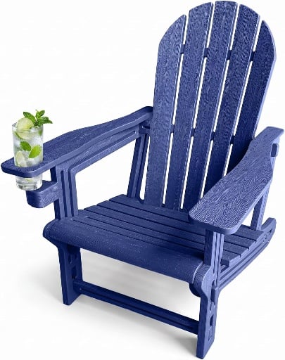 Adirondack Chair with Cup Holder, Tool-Free Assembly Deal