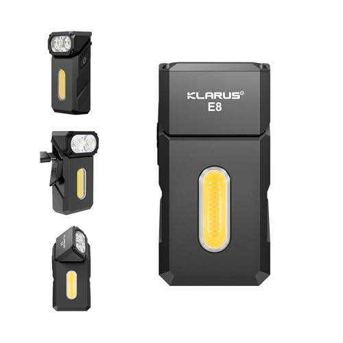 Klarus E8 1000 Lumens 180° Swivel Head & Triple-Light Flashlight