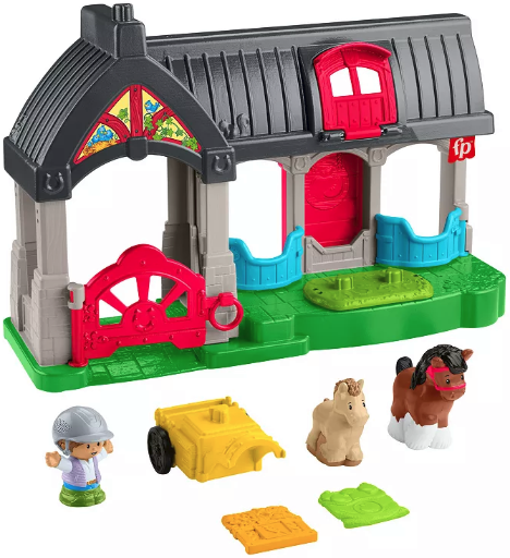Fisher-Price Little People Friendly Horses Stable 6-Piece Playset Deal