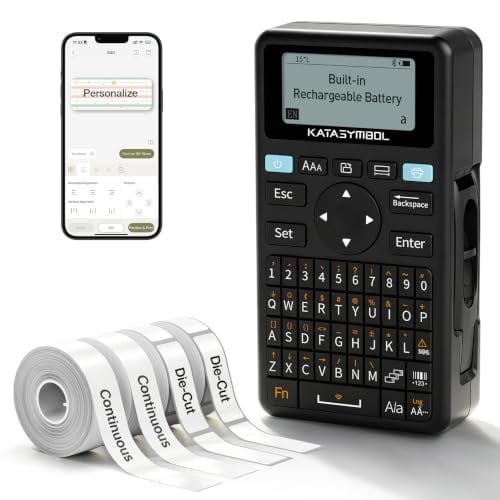 SUPVAN E11 Keyboard & Bluetooth Label Maker Machine with 4 Tapes Deal