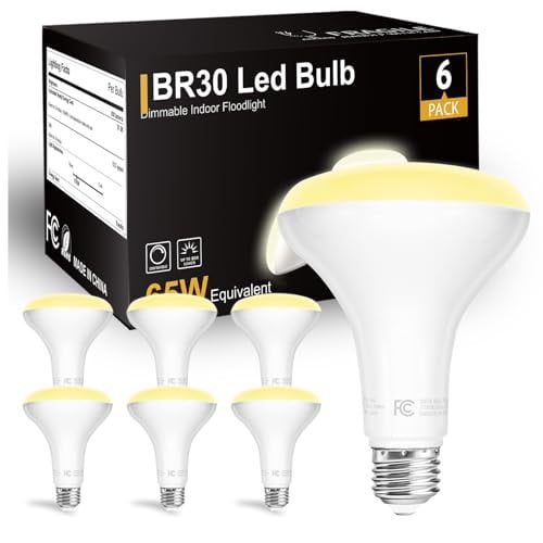 dalattin BR30 LED Bulbs 65W Equivalent Dimmable Indoor Flood Lights 6-Pack Deal