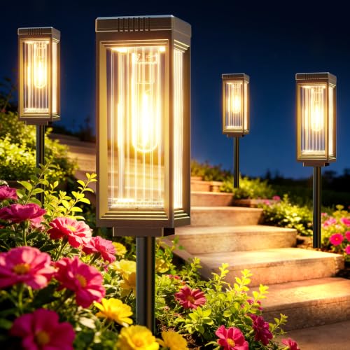 Solar LED Pathway Lights 8-Pack 25.2" Deal