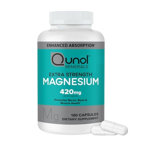 Qunol Magnesium Capsules 420mg 180 Count