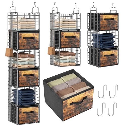 60" 6-Tier Orapoke Closet Metal Hanging Organizer w/ Drawers Deal