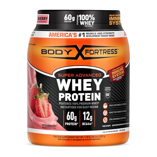 Body Fortress Super Advanced Whey Protein Powder Strawberry 1.78 lbs Deal