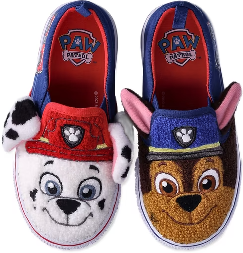 Paw Patrol Characters Toddler Kids Fleece Slip-On Sneakers