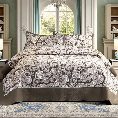 3-Piece Reversible Quilt Set Royal Blue Queen/King