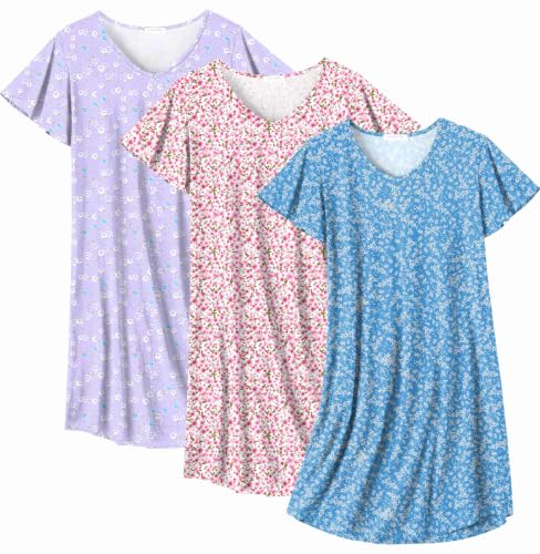 Ekouaer 3-Pack Cotton Nightgowns for Women Deal