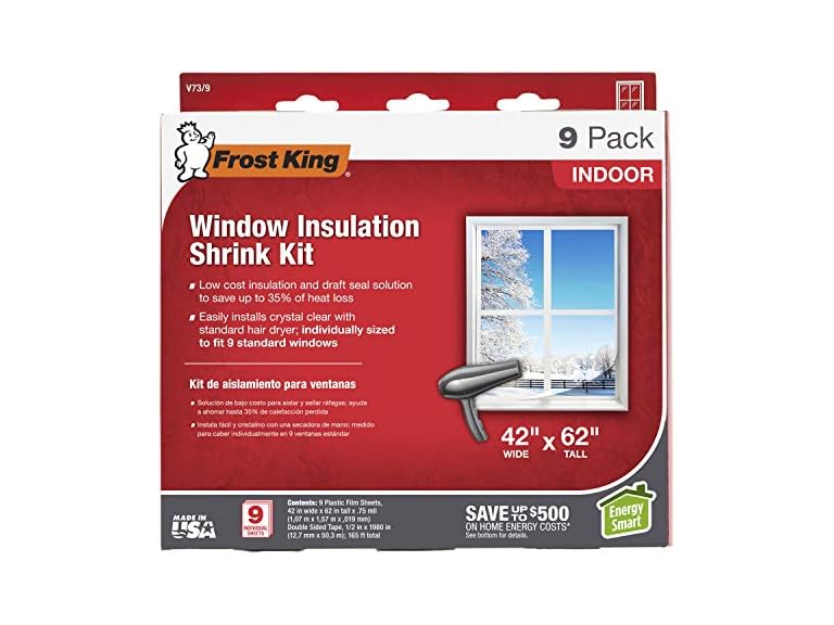Frost King Indoor Shrink Window Kit 42 62-Inch 9-Pack Deal