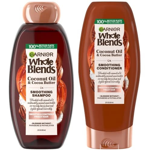 Garnier Whole Blends Coconut Oil & Cocoa Butter Smoothing Shampoo and Conditioner Set 22 Fl Oz Deal