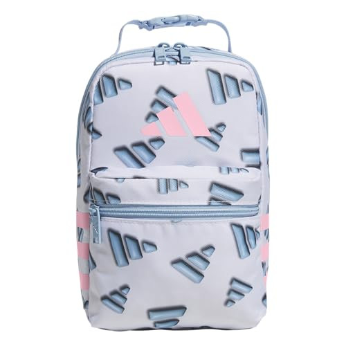 Adidas Santiago Insulated Lunch Bag Cooler (White/Sky Blue/Pink)