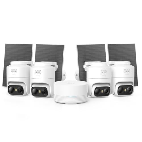 eufy Security eufyCam C37 2K Outdoor Wireless Solar Security Camera 4-Cam w/ HomeBase Mini Deal