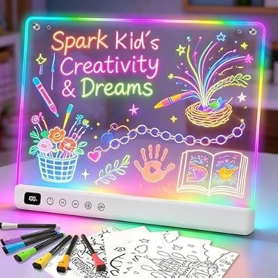Lumiboard Led Drawing Board 16" Rechargeable Glow Doodle LED Note Board