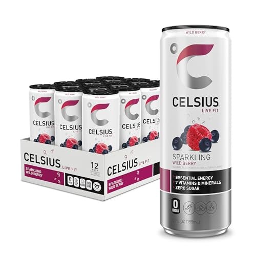 12-Pack 12-Oz Celsius Sugar Free Energy Drink (Wild Berry)