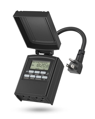 BN-LINK Outdoor 7-Day Programmable Timer Outlet with 2 Outlets