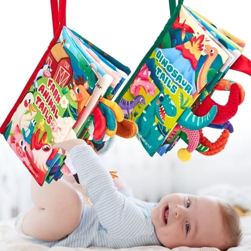 Touch & Feel Tummy Time Sensory Soft Books 2-Pack Deal