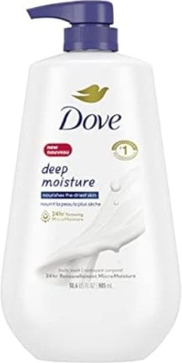 DOVE Deep Moisture Body Wash 30.6 oz PUMP Bottles (3-Pack)