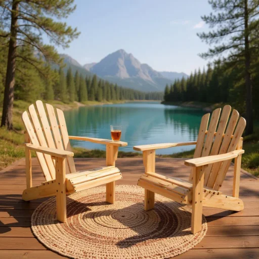 Adiraica Solid Wood Outdoor Adirondack Chair (Set of 2)