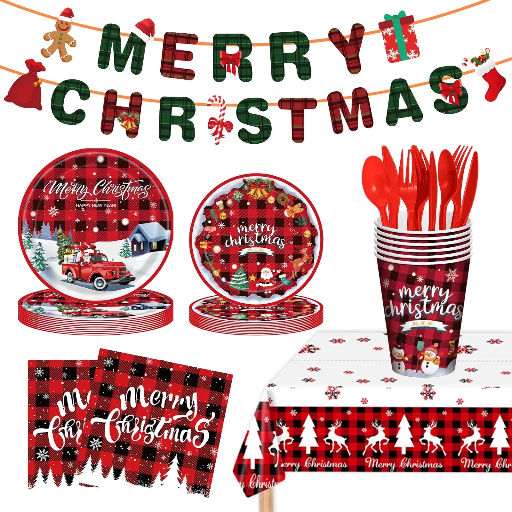 Christmas Party Supplies 170-Piece Set