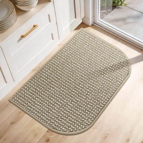 COSY HOMEER Non-Slip Washable Kitchen Floor Mat Beige Deal