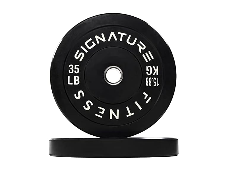 Fitvids 35LB 2" Olympic Bumper Weight Plates (Pair) w/ Steel Hub Deal