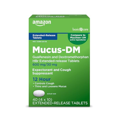 Amazon Basic Care Mucus Relief DM 40 Count