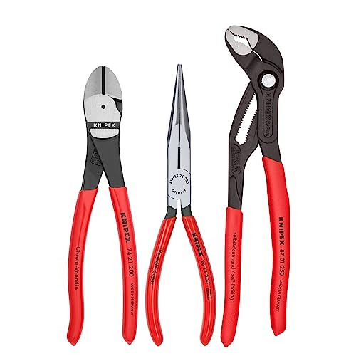 KNIPEX 3-Piece Universal Pliers Set w/Cobra Pliers (00 20 08 US2)