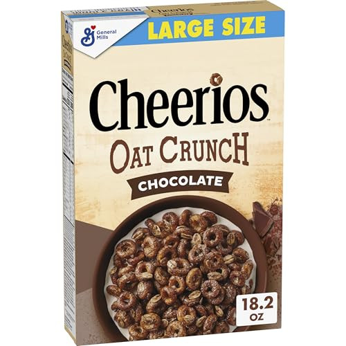 Cheerios Oat Crunch Chocolate Whole Grain Breakfast Cereal, 18.2 Oz.