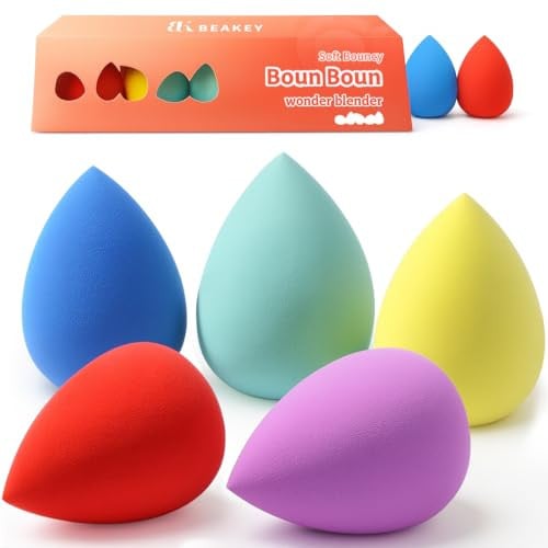 BEAKEY Makeup Sponge Set 5-Pack Deal