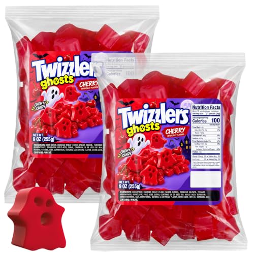 Spooky Twizzlers Licorice Ghost Candy, 2-Pack (9oz Bags)