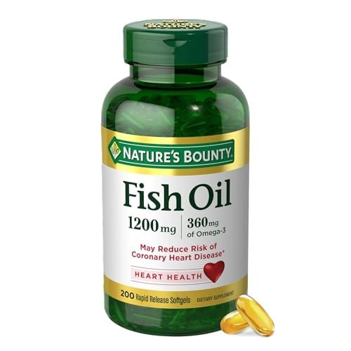 Nature's Bounty Fish Oil Omega 3 Supplements 1200 Mg 200 Softgels Deal