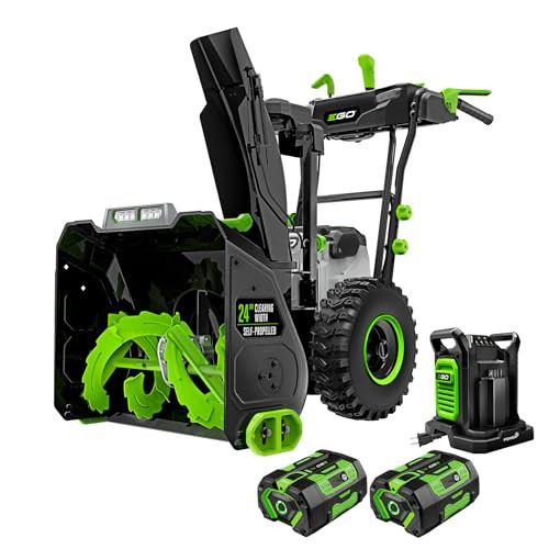 EGO POWER+ Snow Blower 24in Self-Propelled 2 Stage with Two 7.5 Ah Batteries