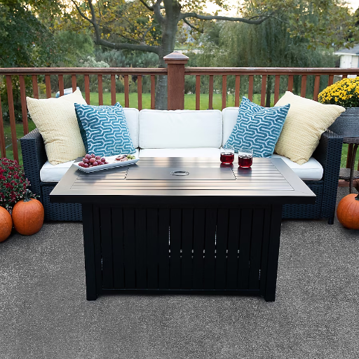 allen + roth 48" 40,000-BTU Rectangular Liquid Propane Fire Pit Table