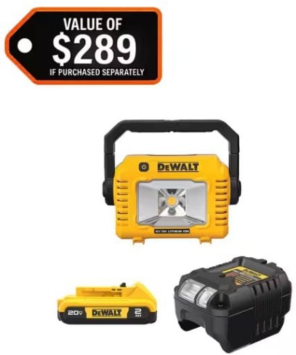 Dewalt 20V MAX Compact Cordless Task Light Kit with 2Ah Battery Deal
