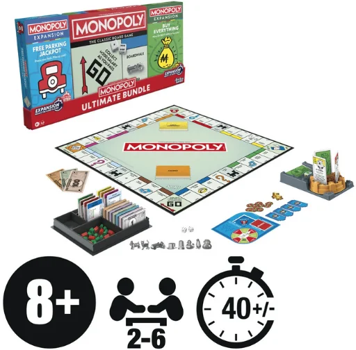 Monopoly Ultimate Bundle Classic Game and 2 Expansion Packs