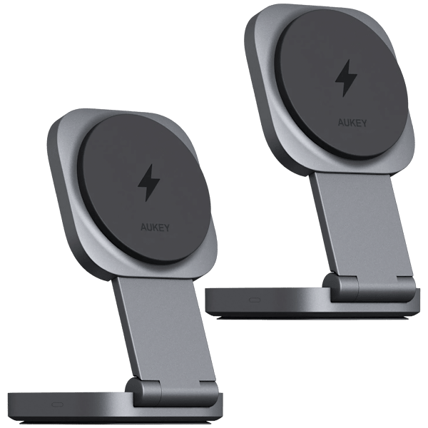 Aukey Magfusion 15W Qi2 2-in-1 Foldable Charger 2-Pack