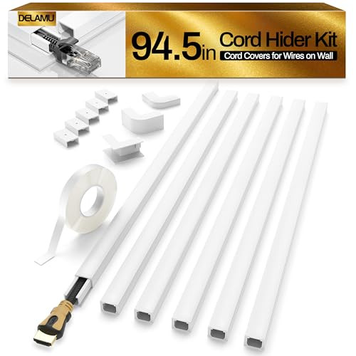 Delamu 6-Piece 15.7" x 0.59" x 0.4" Cord Hider