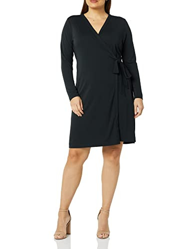 Amazon Essentials Women's Long Sleeve Signature Wrap Dress (Small & XL)