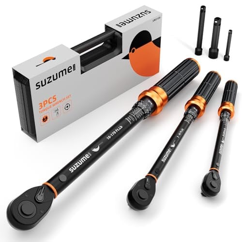 SUZUME 72 Teeth Dual-Direction Torque Wrench Set (1/4", 3/8", 1/2") Deal