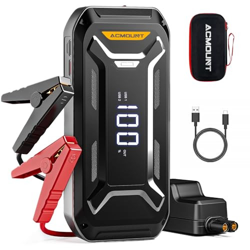 Acmount 12V Car Battery Jump Starter & 26800mAh Power Bank