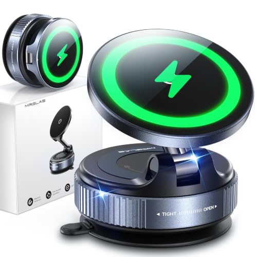 MRGLAS 15W MagSafe 360° Car Mount Phone Charger w/ 3.3' USB-C Cable Deal