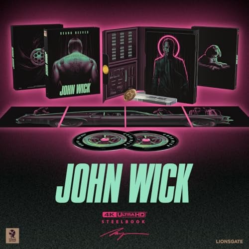 John Wick Titans of Cult: Amazon Exclusive SteelBook (4K Ultra HD + Blu-ray + Digital) Deal