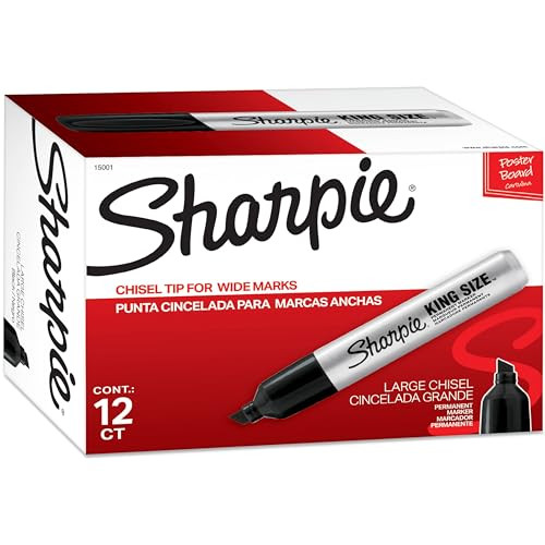 Sharpie Chisel Tip Permanent Markers 12-Count